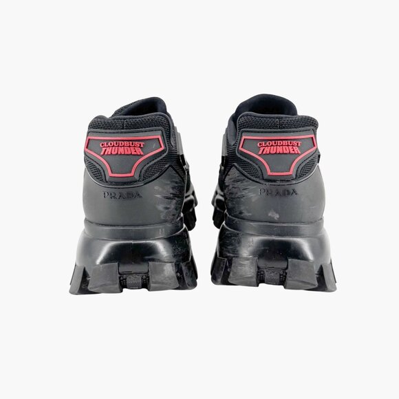 Prada Cloudbust Thunder Sneakers Men 5.5 Women 9.5 Black Chunky Lug Sole Shoe - Picture 7 of 15